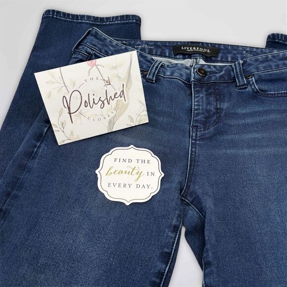 Liverpool Jeans Company The Straight Dark Wash Jeans Size 2 / 26 - Picture 10 of 10